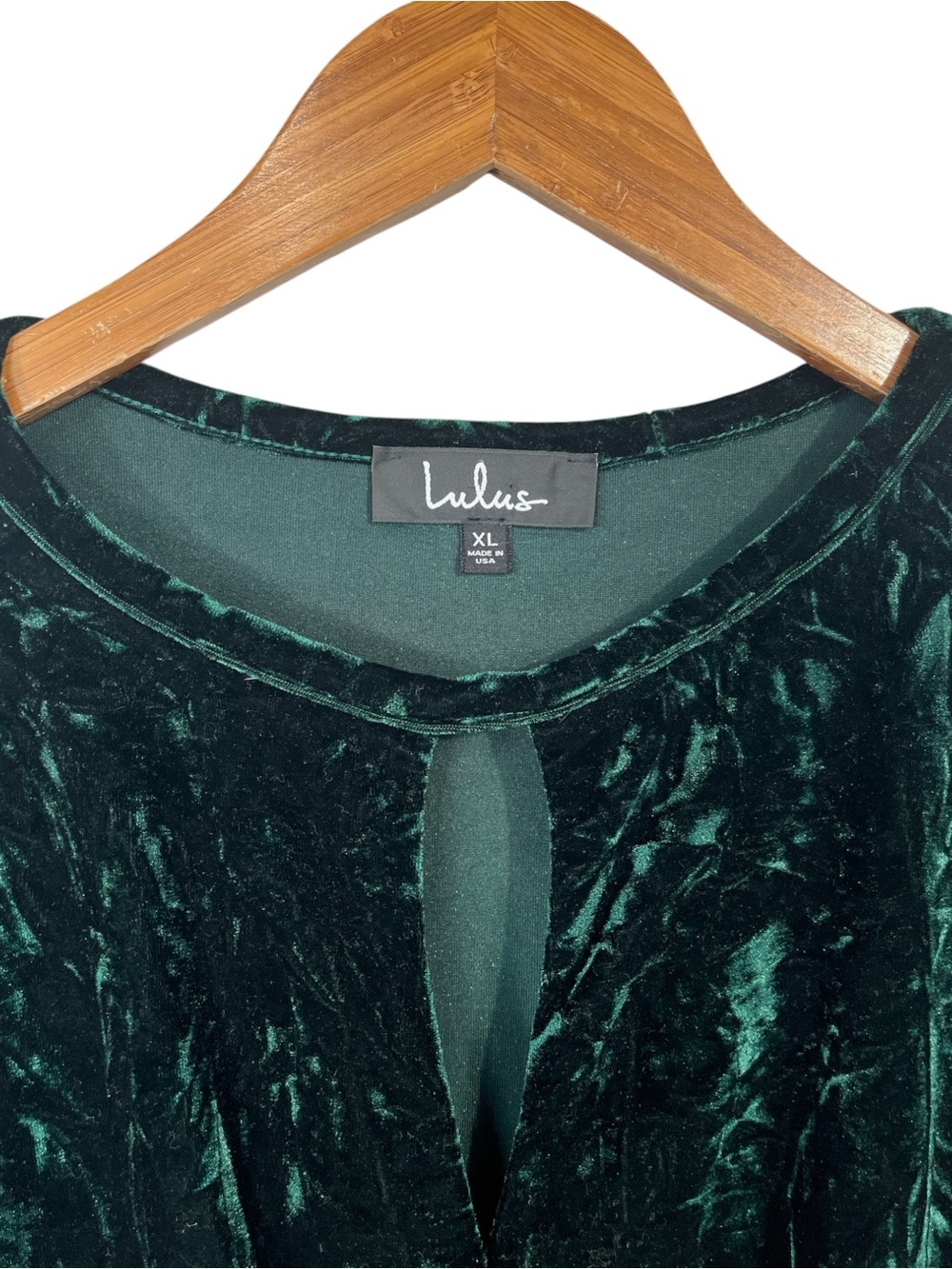 Lulus Keep Love Alive Forest Green Velvet Maxi Dress Size XL - Picture 9 of 12